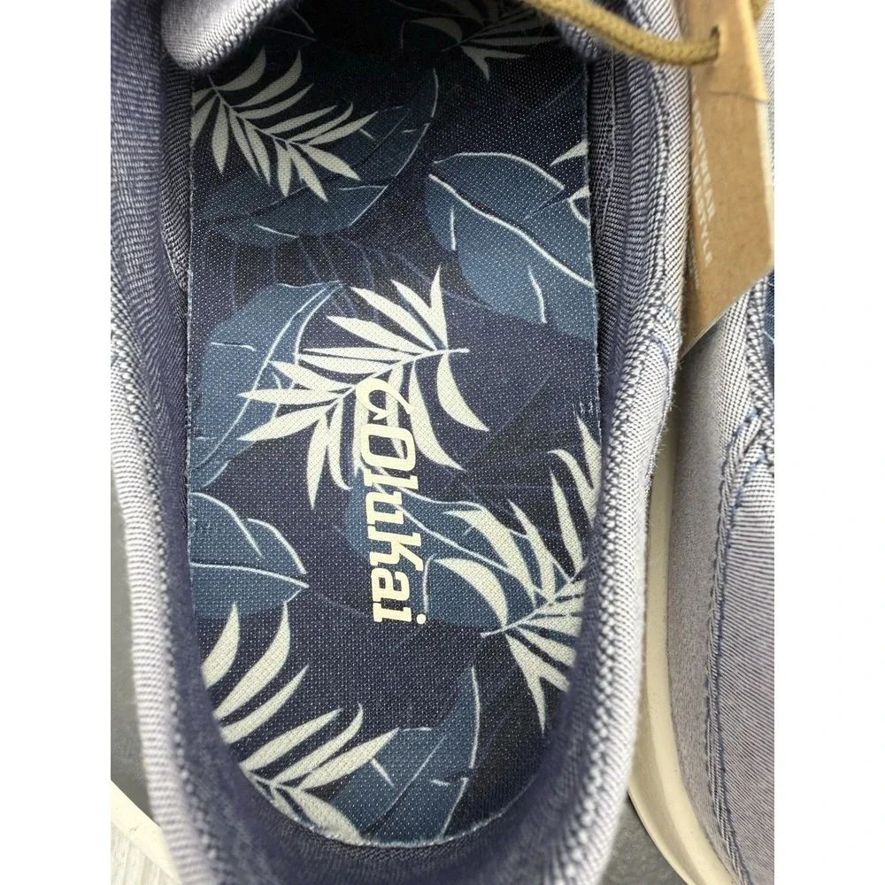 Olukai Tradewind Mens Size 10.5 Navy Purple Casual Canvas Shoes Lightweight NEW